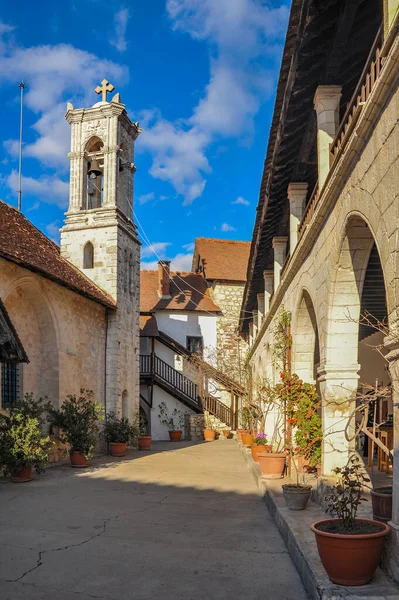 Das Kloster Chrysoroyatissa Gottesmutter Mit Goldenem Granat Wurde 1152 Troodos Stockfoto