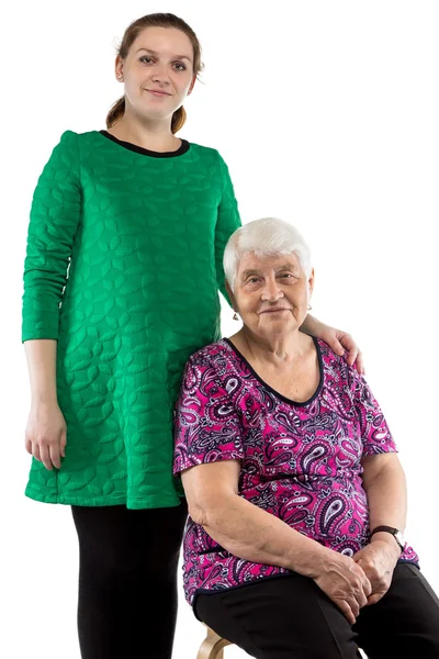 Šťastná babička a vnučka — Stock fotografie
