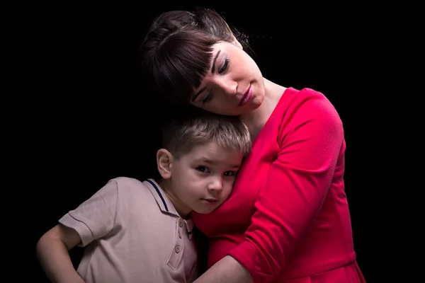 Skonsam mamma och Lille son — Stockfoto