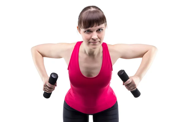 Coach with weights looking at the camera — Stock Photo, Image