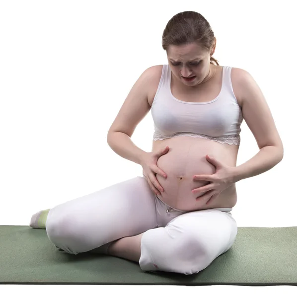 Zwangere vrouw en het begin van de bevalling — Stockfoto