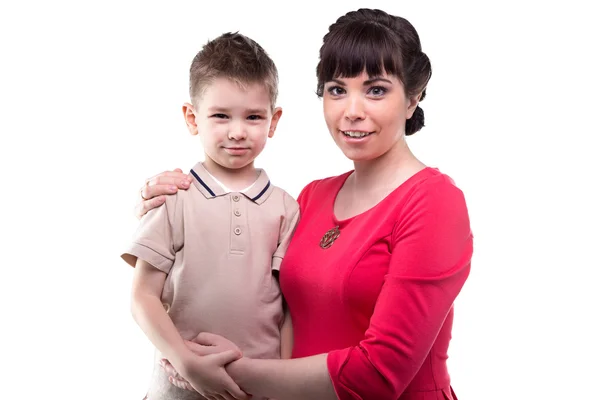 Sitting woman and her son — Stock Photo, Image