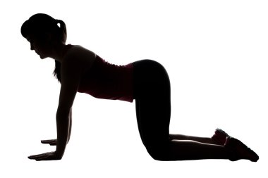 Diz sportif kadın silüeti