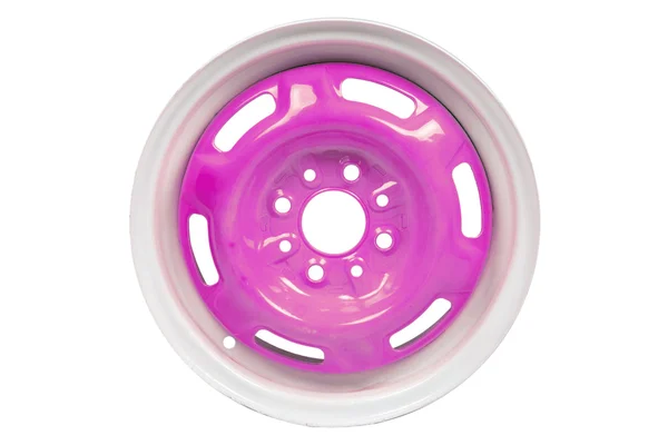 Порошковое покрытие фиолетового диска — стоковое фото