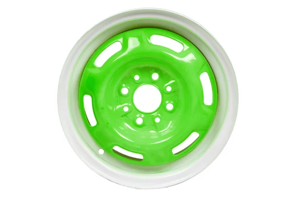 Порошковое покрытие светло-зеленого диска — стоковое фото