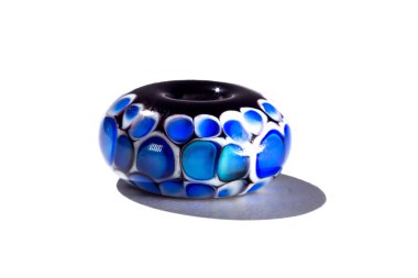 El siyah ve mavi cam boncuk yapımı