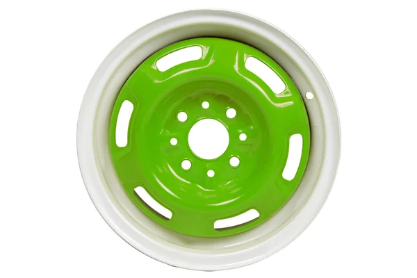 Порошковое покрытие зеленого диска — стоковое фото