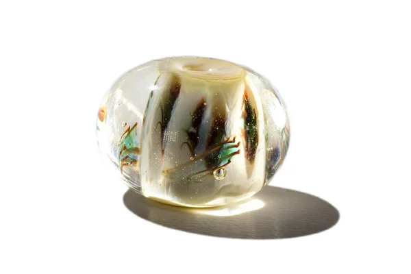 手工制作透明玻璃珠 — 图库照片