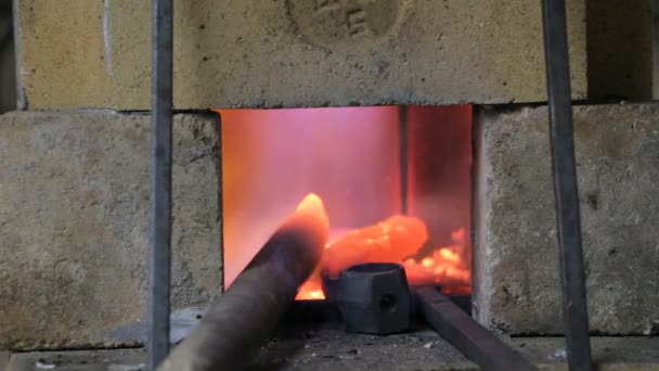 Incêndio no forno — Vídeo de Stock