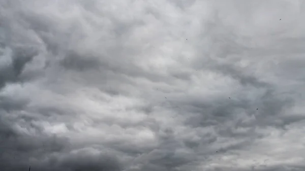 Изображение дождливых облаков на голубом небе — стоковое фото