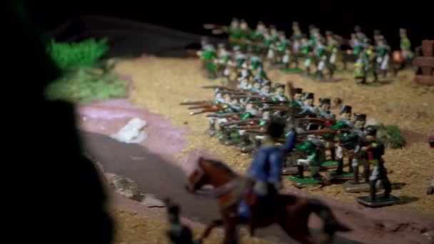 Vídeo de soldados antiguos y reconstrucción de la guerra del siglo XIX — Vídeos de Stock