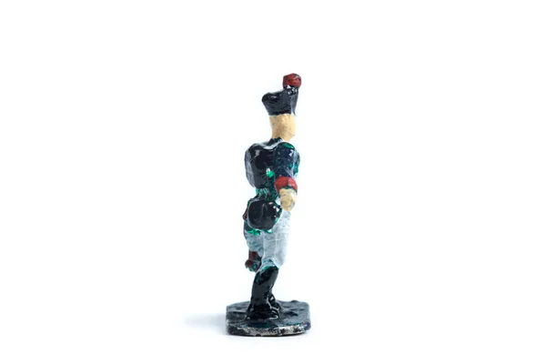 Shot of metal soldiers figurine on the white background — Stock Photo, Image