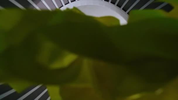 Σκοποβολή της ρίχνονται τσαλακωμένα φύλλα χαρτιού, κάτω όψη — Αρχείο Βίντεο