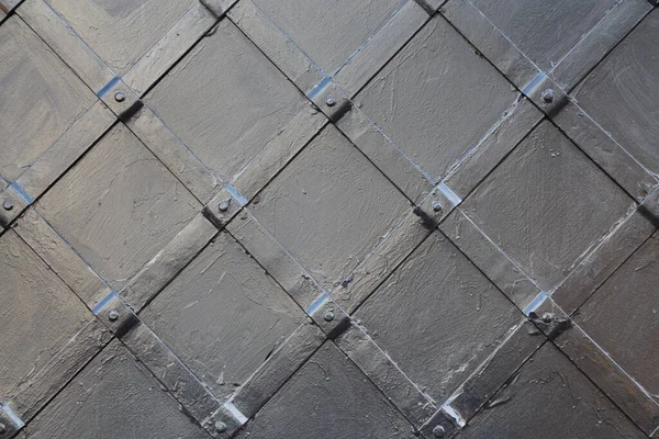 Image of metal painted surface with ornament of rhombus — Stock Photo, Image