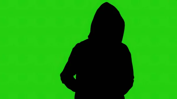 Drug traffickers black silhouette on green background — Stock Photo, Image