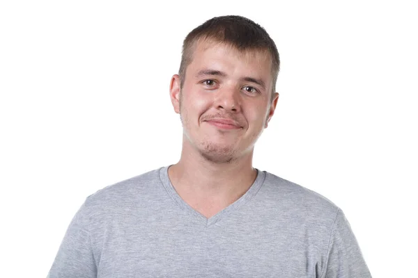 Foto de un joven sonriente con cerdas — Foto de Stock