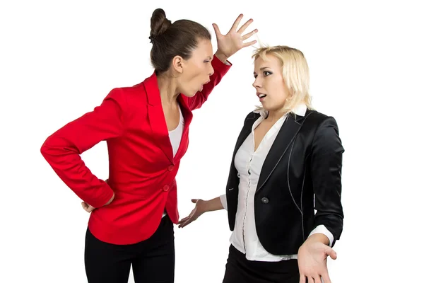 Boss woman yelling at a subordinate — Stock Photo, Image