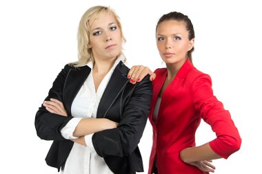 Kameraya bakarak iki iş kadını