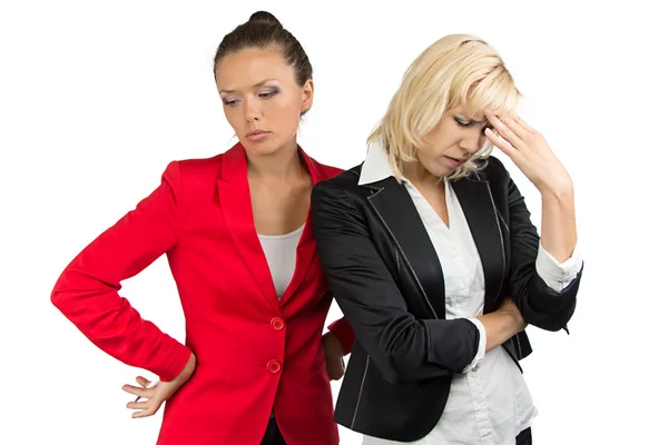 Duas mulheres de negócios a fazer uma dicisão — Fotografia de Stock