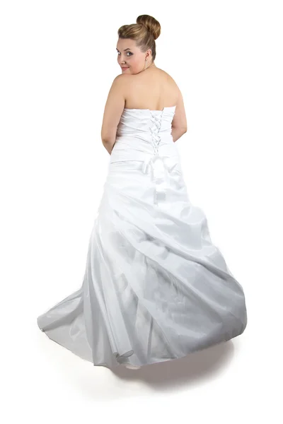 Photo of bride looking from the back — Stock Photo, Image