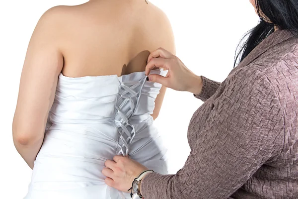 Image of bridesmade and brides back — Stock Photo, Image