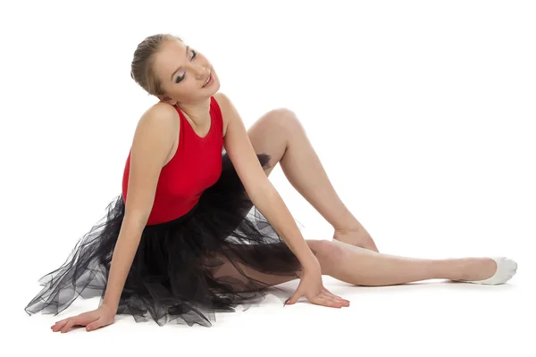 Photo of tired young ballerina — Stock Photo, Image
