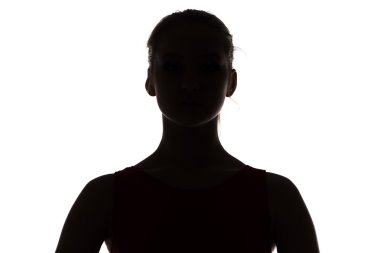 siluet genç kız fotoğrafı