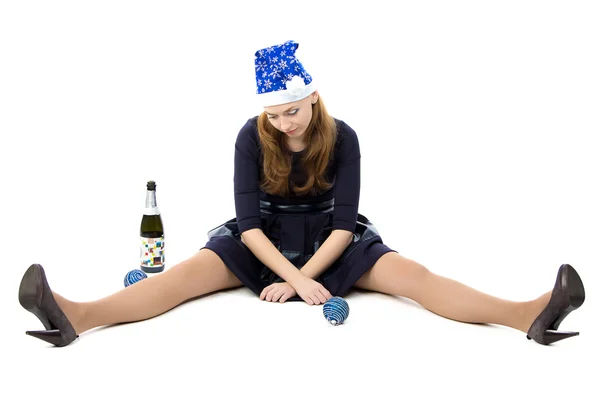 Photo of woman after christmas party — Stock Photo, Image