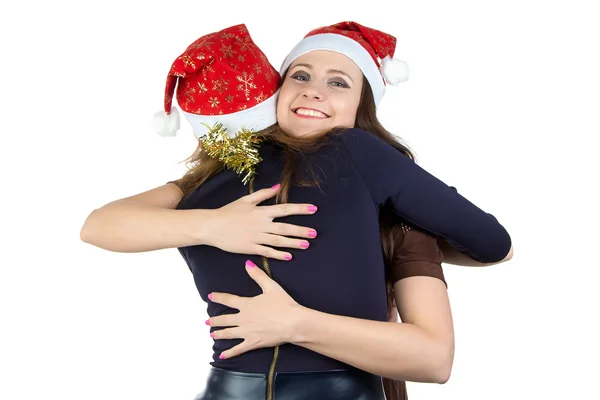 Billede af to glade kramme unge kvinder - Stock-foto