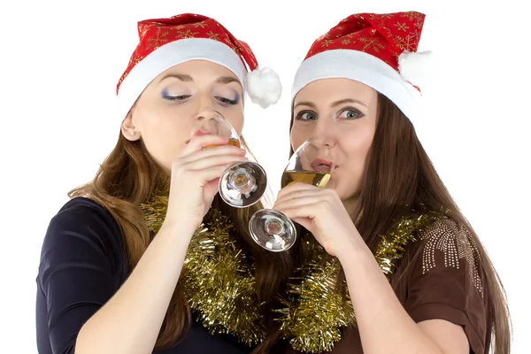 Foto di bere donne con gli occhiali — Foto Stock