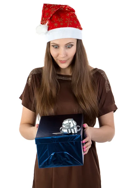 Image of young woman with the present — Stock Photo, Image