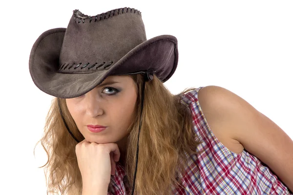 Foto av unga cowgirl — Stockfoto