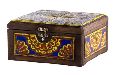 Ahşap kahverengi tabut fotoğrafı