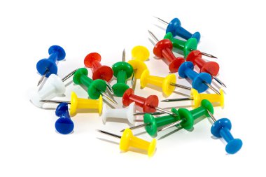 İzole renkli raptiye fotoğrafı