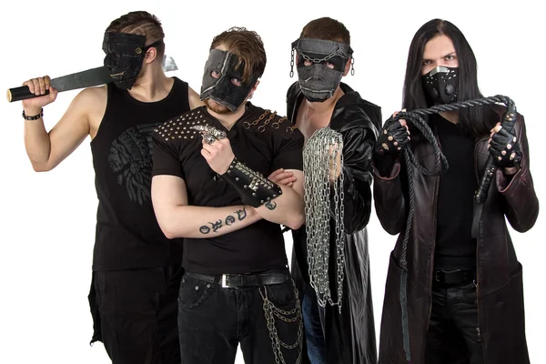 Photo of the metal band with chain — Stock Photo, Image