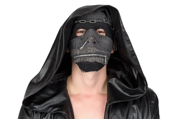 Photo of the man dressed in hooded cloak — Stock Photo, Image