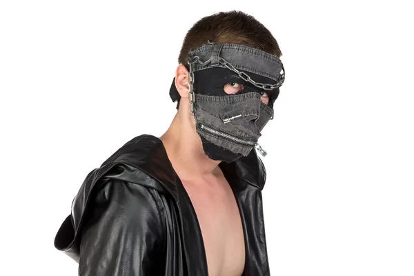 Image of the brunet man in mask — Stock Photo, Image