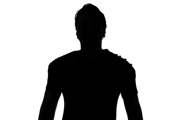 Image of the young mans silhouette — Stock Photo, Image