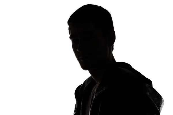 Photo of mans silhouette - looking at camera — Stock Photo, Image