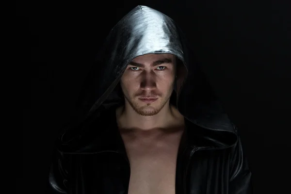 Photo of the young man in hood — Stock Photo, Image