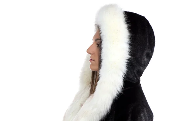 Image of the woman in fur coat — Stock Photo, Image