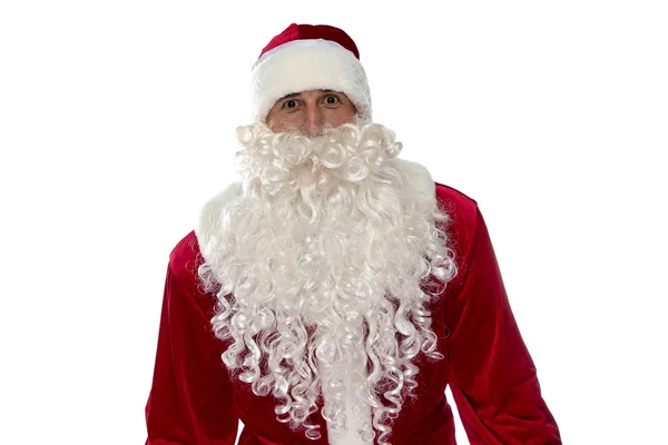 Fotografie ze Santa Claus v červeným kostýmu — Stock fotografie