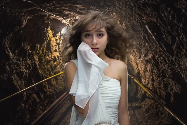 Photo of scared teenage girl — Stock Photo, Image