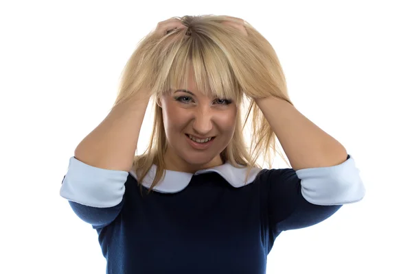 Image of business woman in stress — Stock Photo, Image