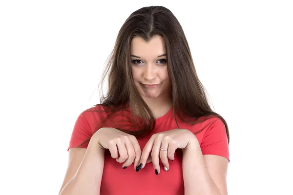 Cute and funny teenage girl — Stock Photo, Image