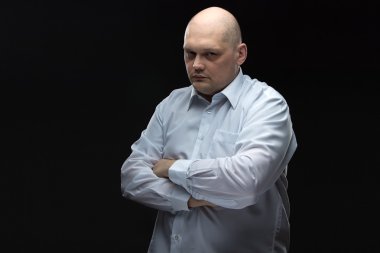 Düşünen adam gözlüklü görüntüsünü
