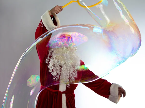 Foto van Santa met lange bubble — Stockfoto