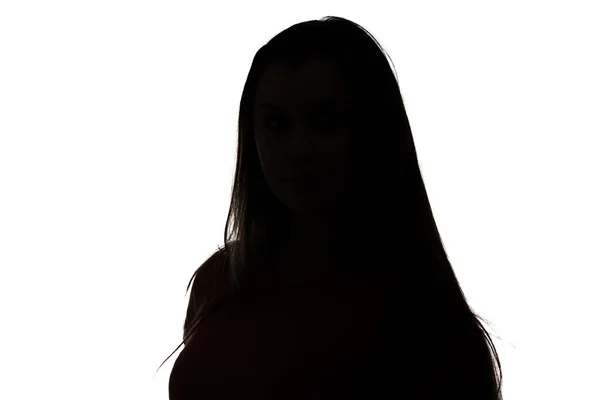 Foto av silhouette tonårsflicka — Stockfoto