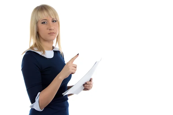 Foto de lectura mujer de negocios —  Fotos de Stock