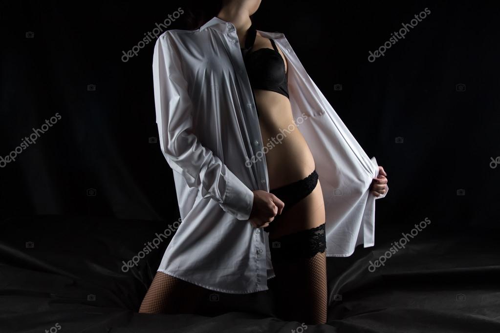 Woman in mens shirts erotic